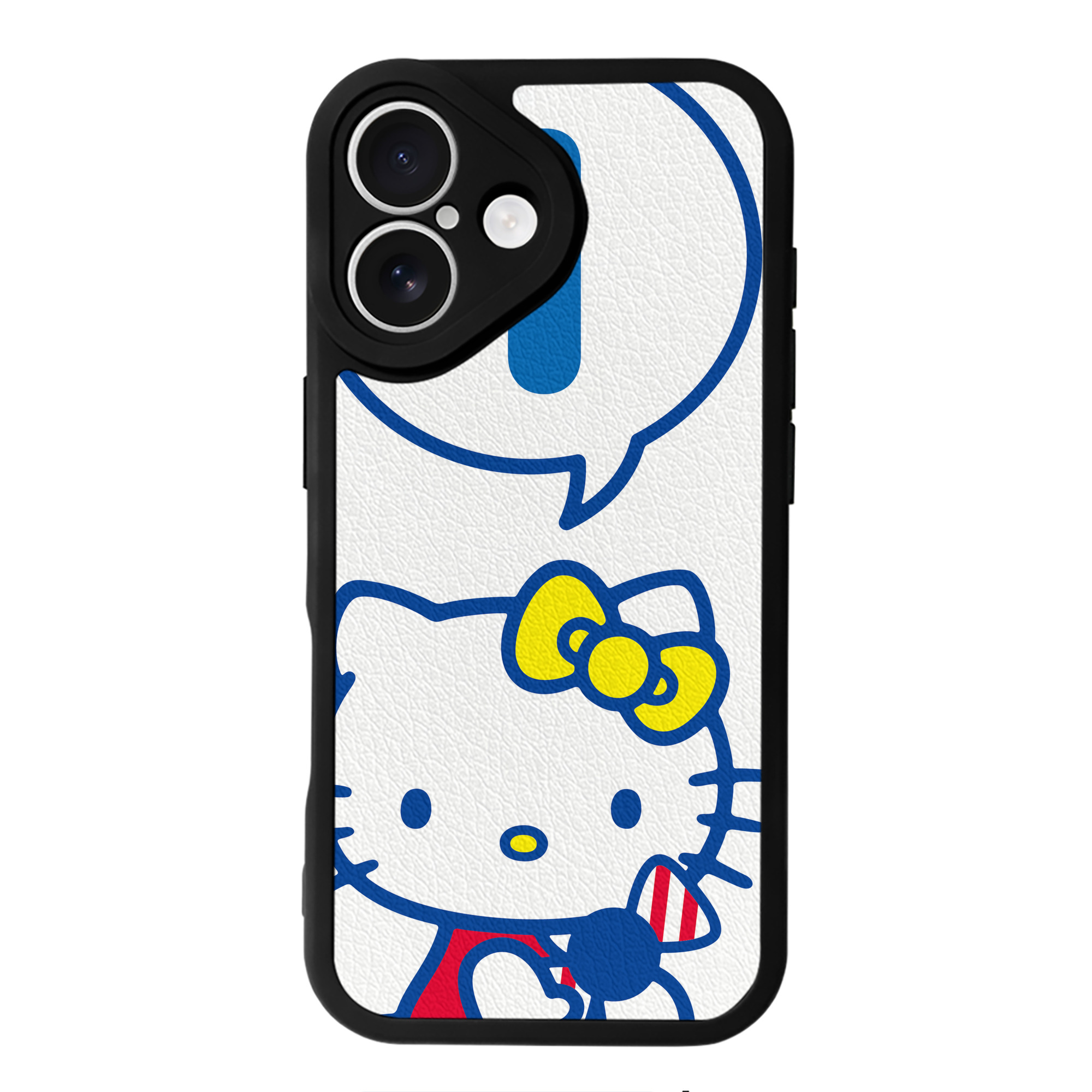 （画像用） Hello Kitty ハローキティ 【iPhone 16シリーズ対応】シリコンスマホケース（レザー調） 材質：シリコン
